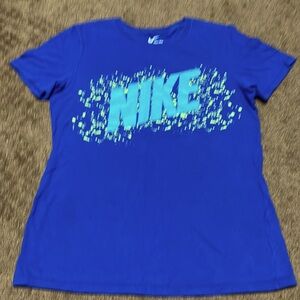 Nike The Nike Tee SMALL in EUC royal blue graphic tshirt